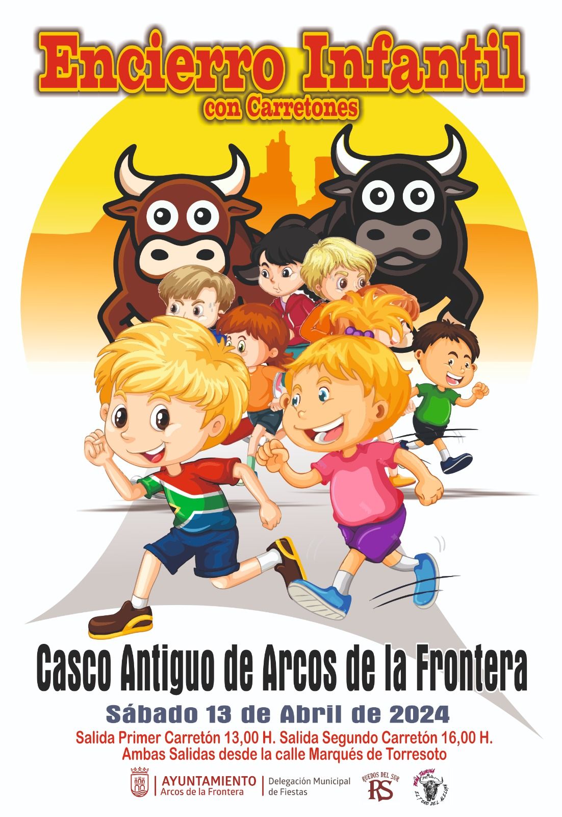 Cartel del encierro infantil.