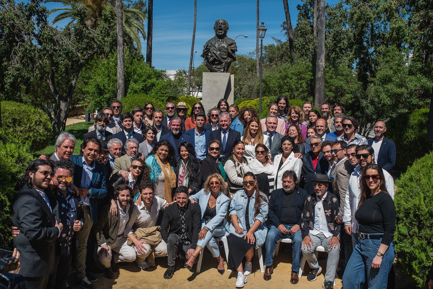 Presentación de la 23 Bienal de Flamenco de Sevilla en los Jardines de Rafael Montesinos.