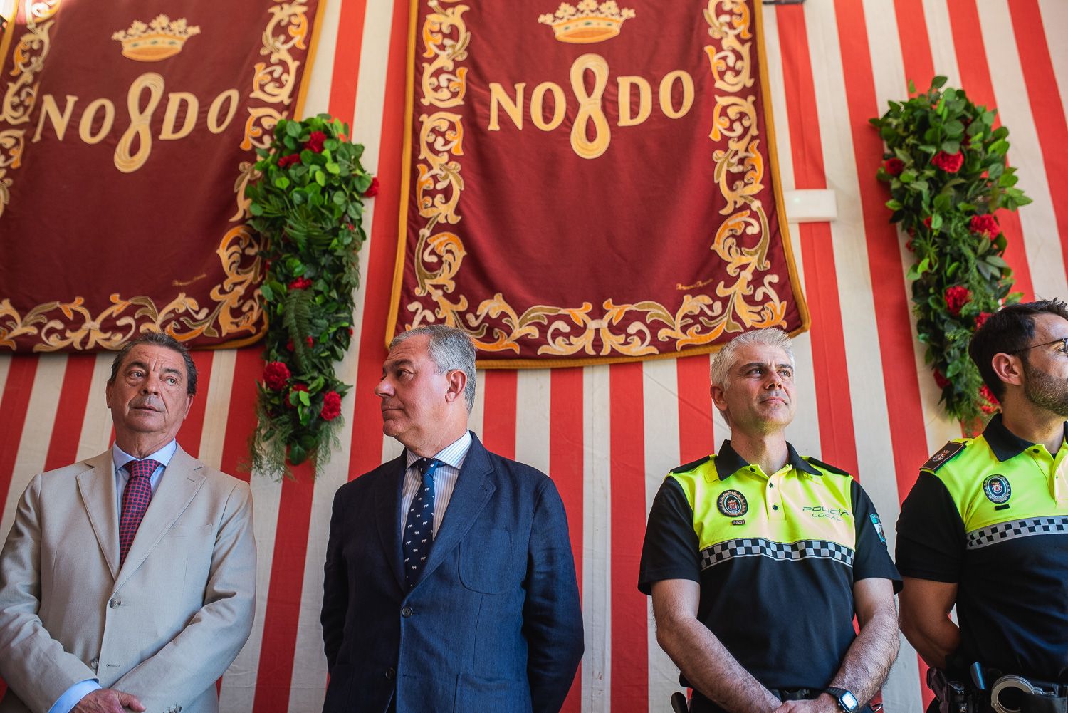 El alcalde de Sevilla, José Luis Sanz, en la caseta municipal esta pasada Feria de Abril.