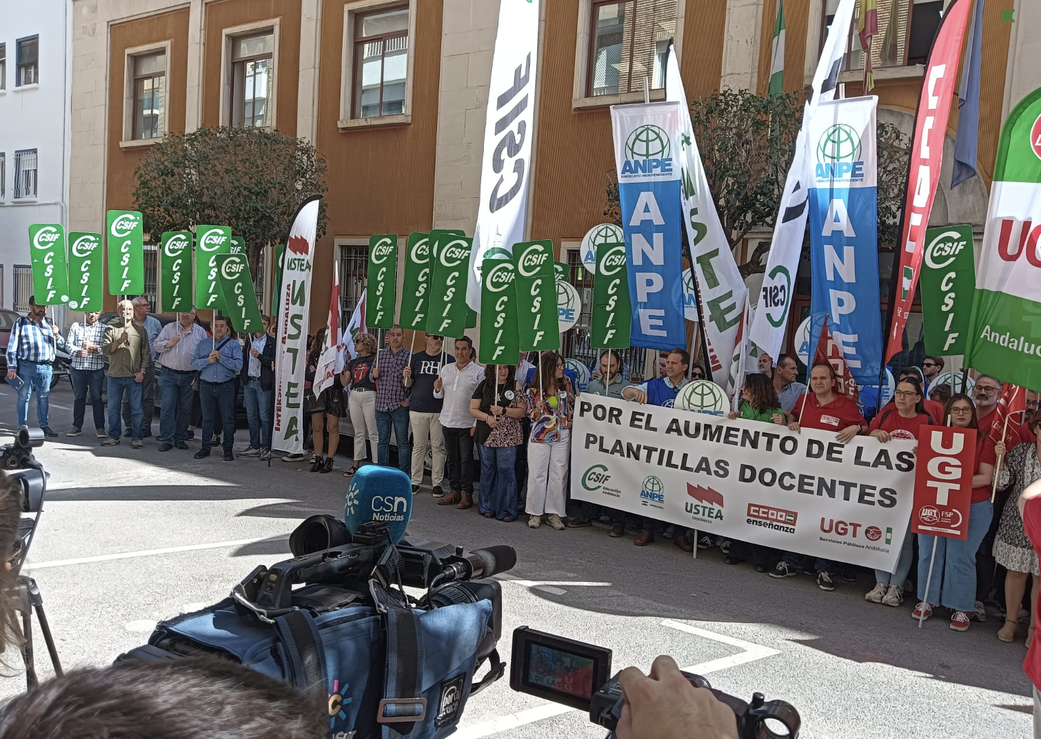 Movilizaciones para pedir aumento de las plantillas docentes.