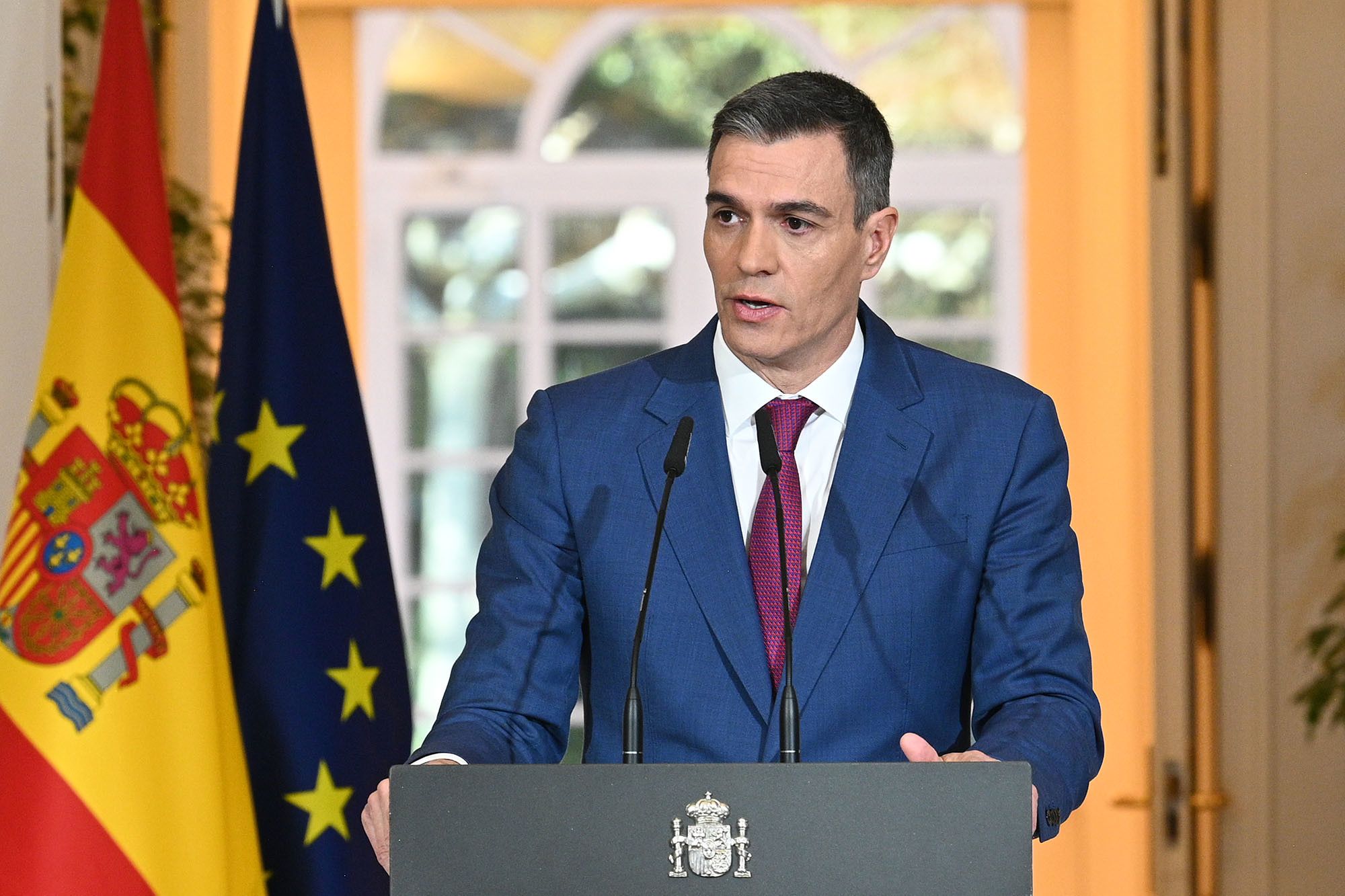 Pedro Sánchez, en La Moncloa.