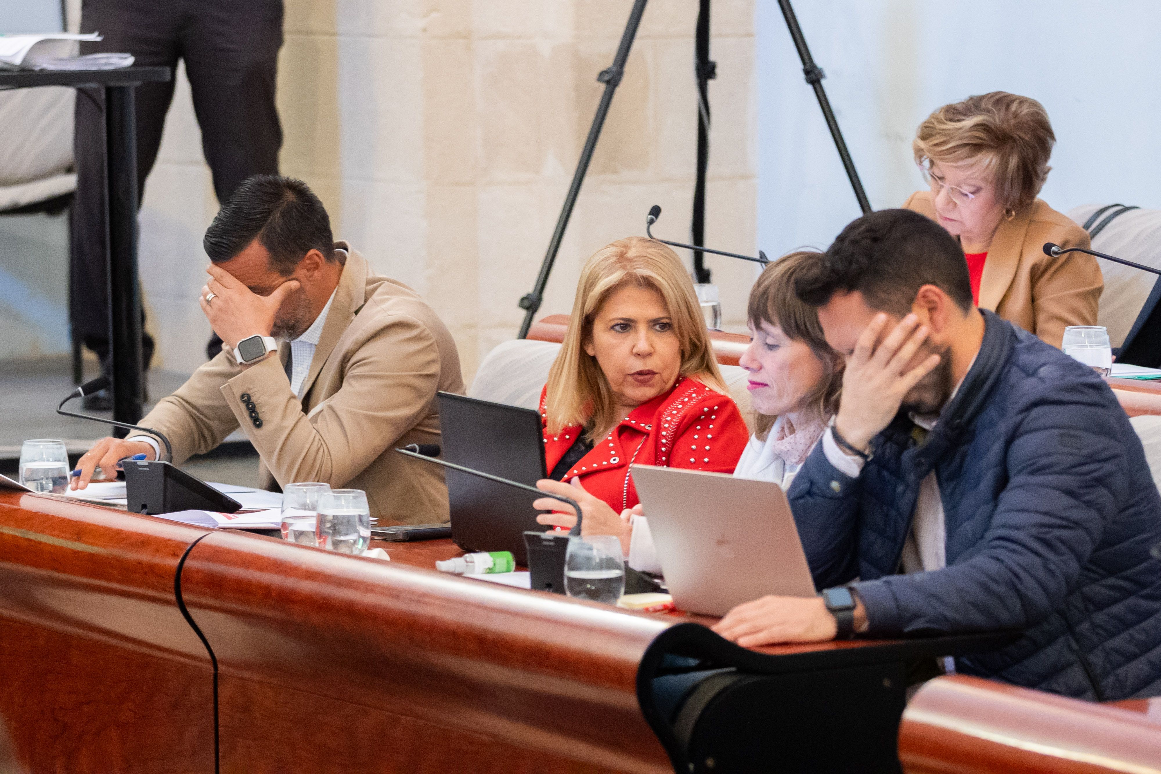 Miembros del PSOE de Jerez y del anterior gobierno que sacó adelante el plan de estabilización.