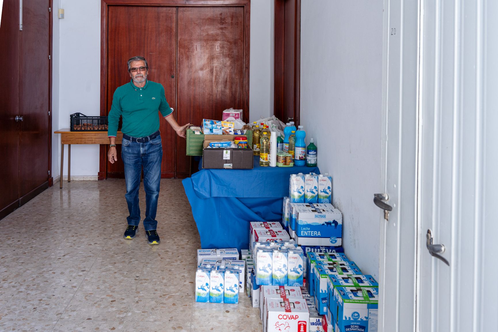 Parte de los alimentos almacenados en la caja de resistencia de la plantilla.   REYNA