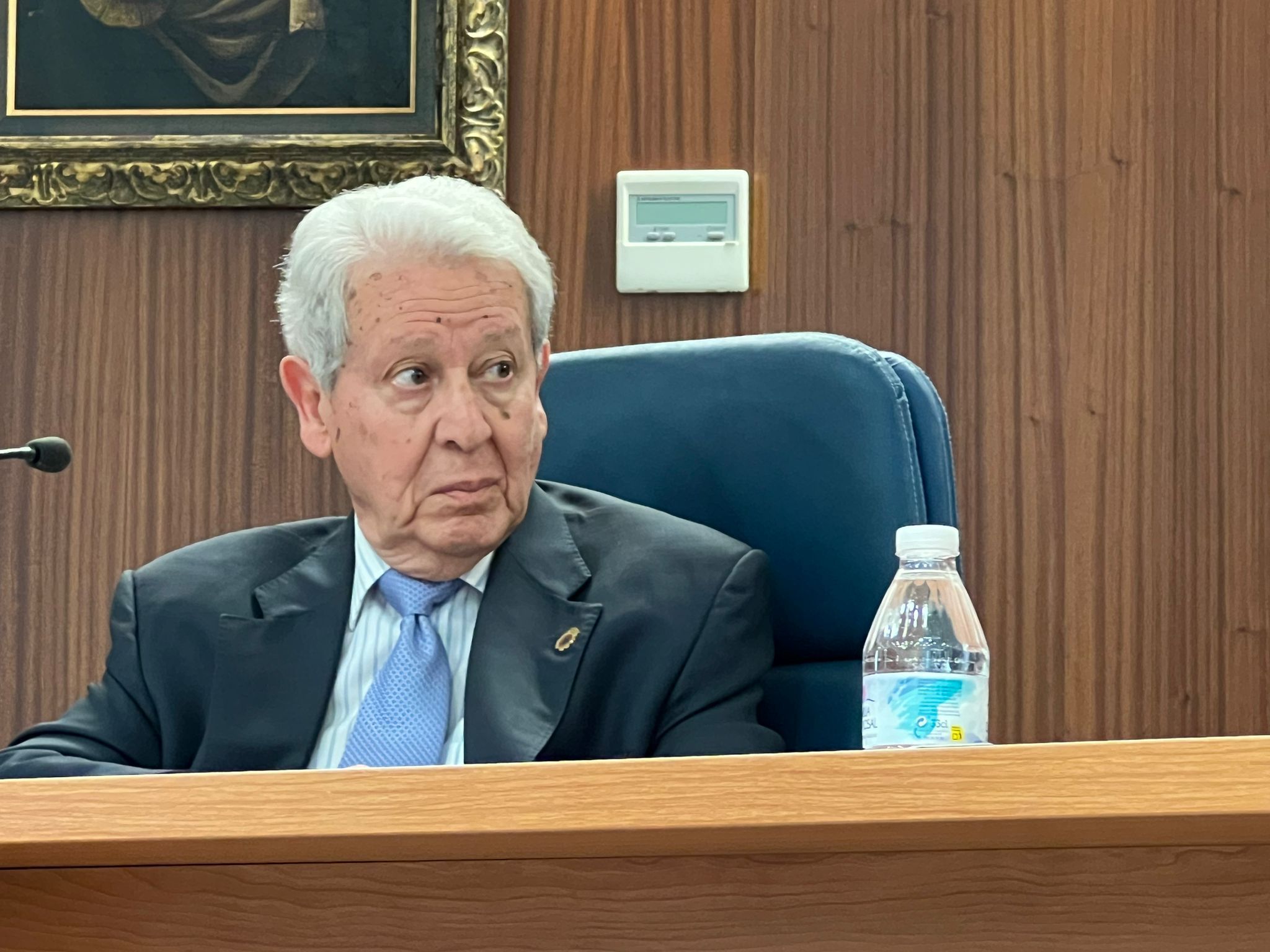 El comisario de la Magna, Andrés Luis Cañadas, en la rueda de prensa. 