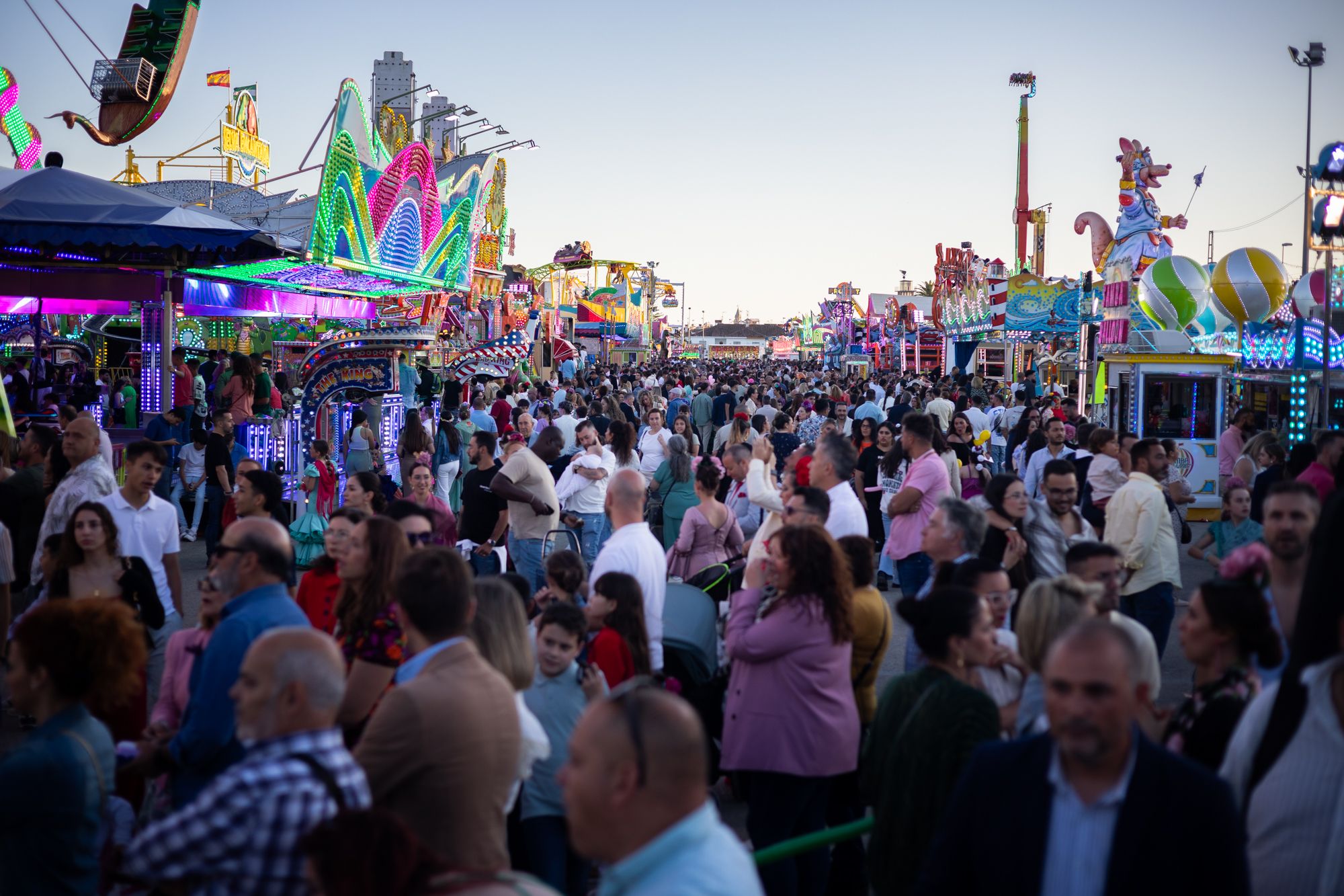 La calle del Infierno en la Feria del Caballo.