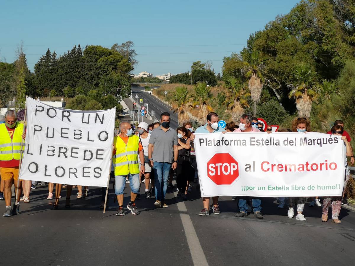 Manifestación contra el crematorio de Estella, en una imagen de archivo.
