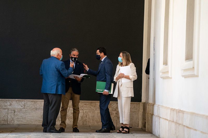 Aguirre, Bendodo, Moreno y Carazo, en una imagen reciente. FOTO: JUNTA