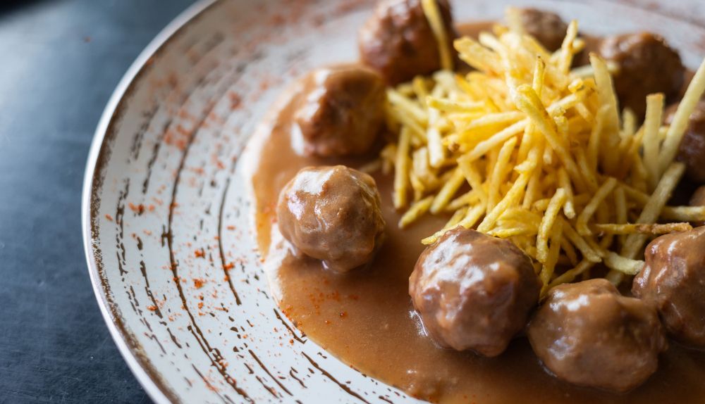 ALBONDIGA DE SECRETO IBERICO AL PEDRO XIMENEZ