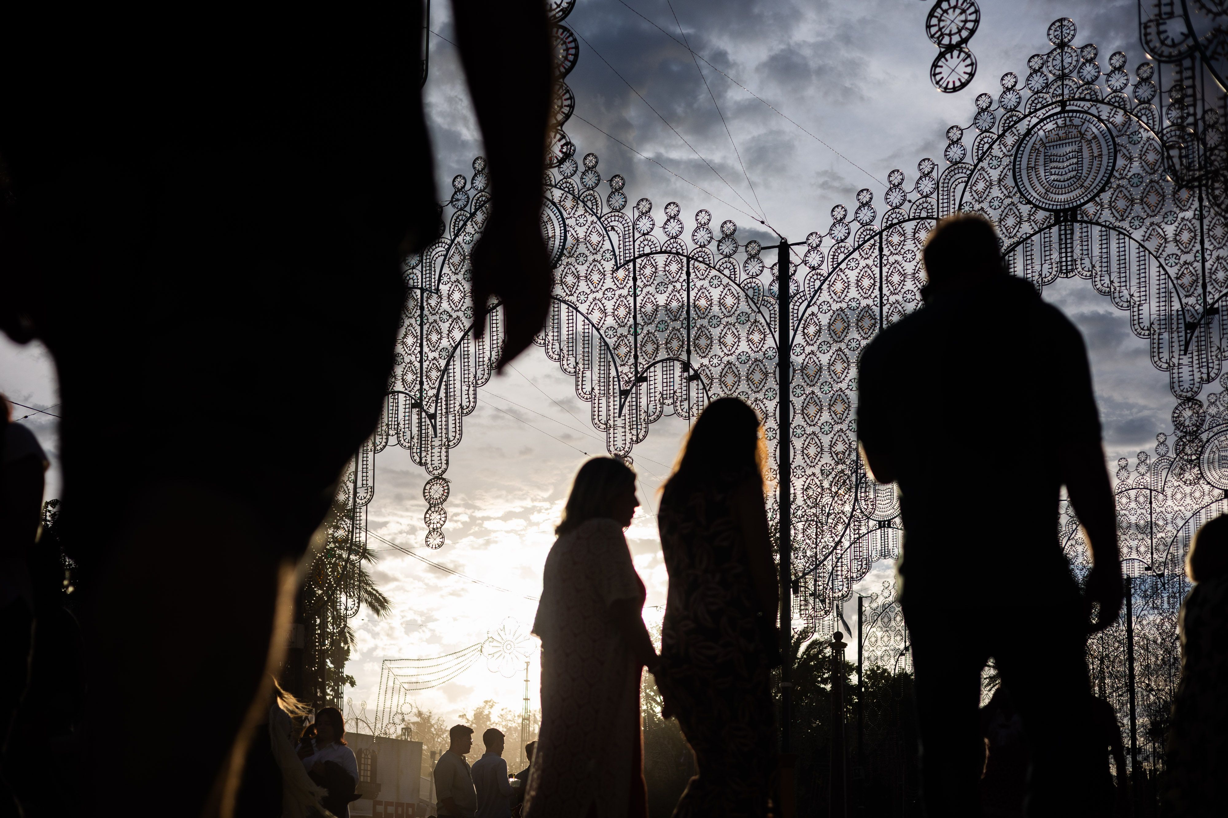 Bonito atardecer en la Feria del Caballo, justo antes de la hora del alumbrado.