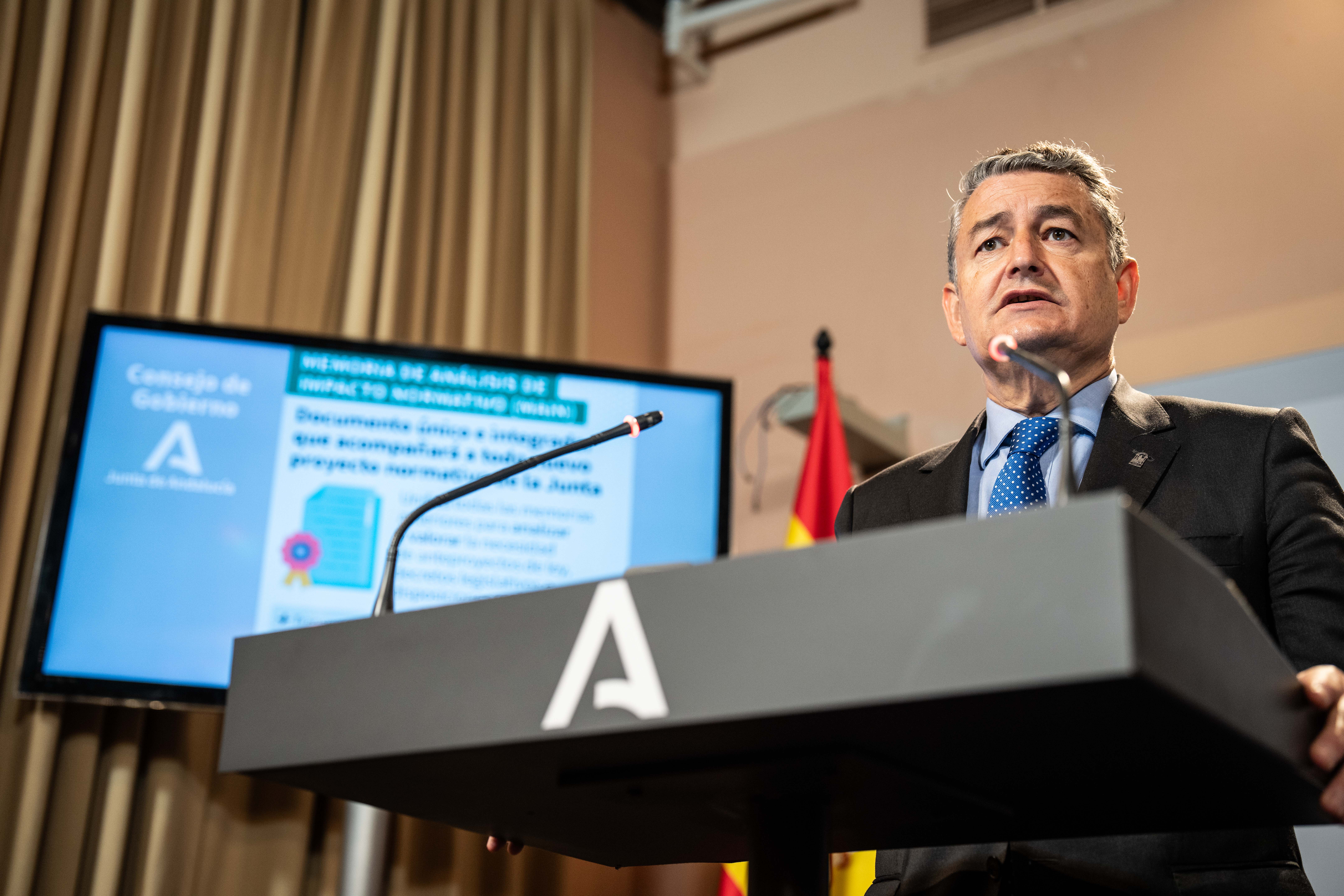 Antonio Sanz, consejero de la Presidencia de la Junta de Andalucía.
