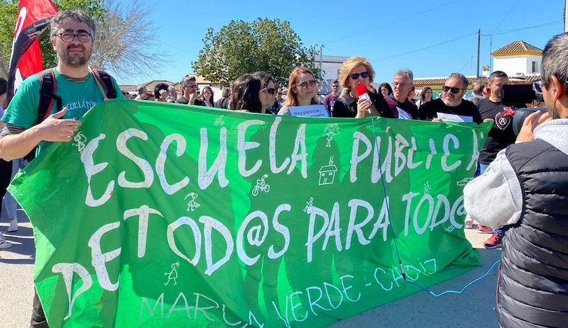 Imagen de archivo de una manifestación de Marea Verde en Cádiz en defensa de la educación pública. Imagen de archivo de una manifestación de Marea Verde en Cádiz en defensa de la educación pública.