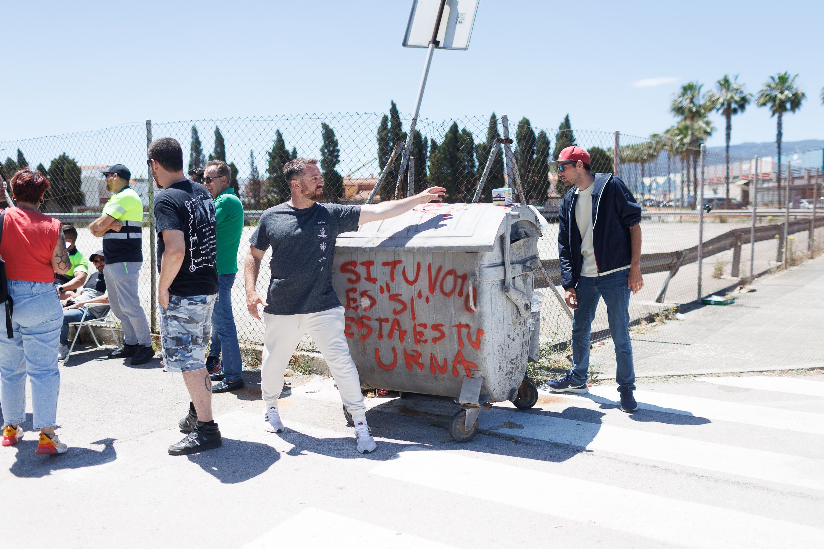 Protestas de los trabajadores de Acerinox.