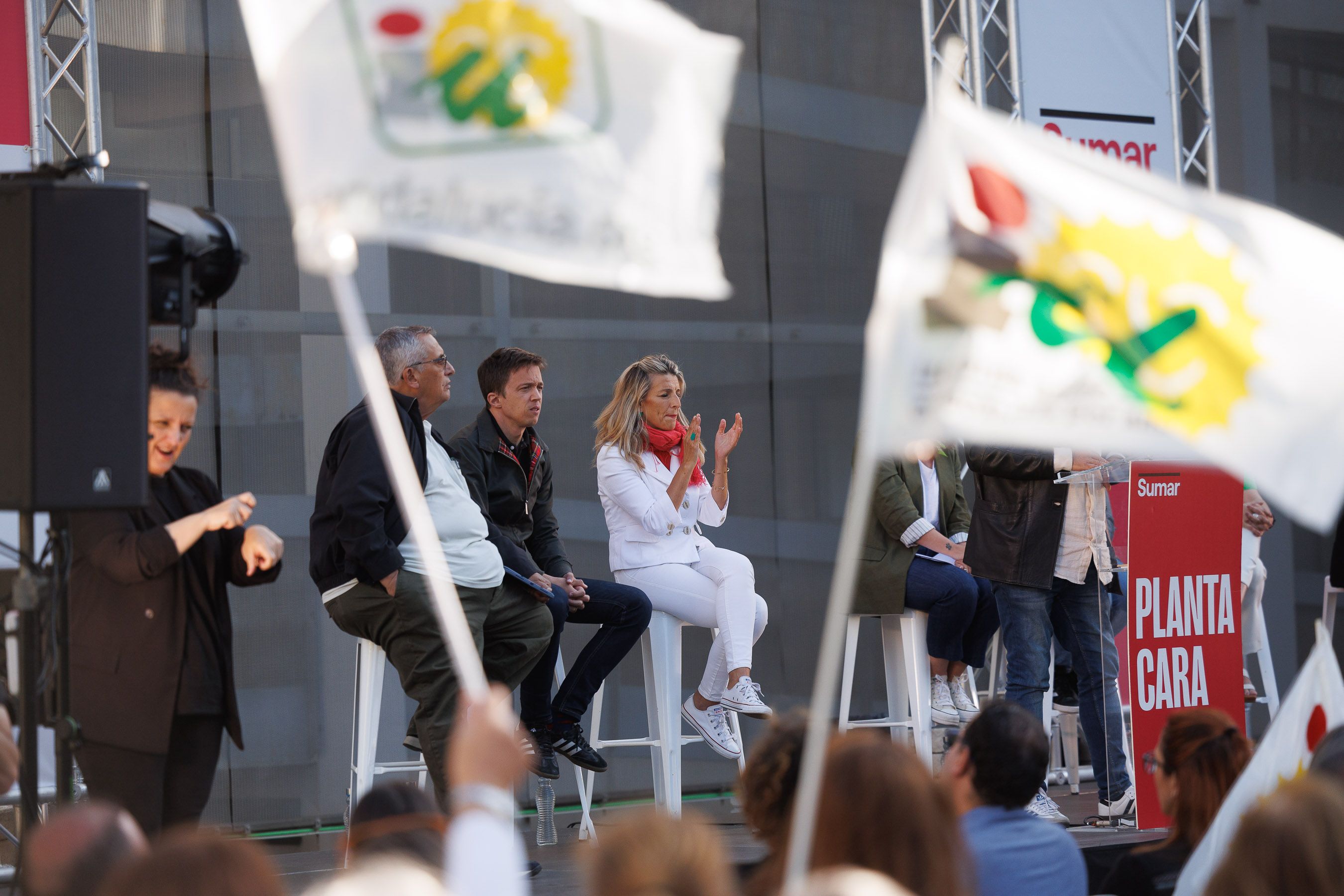 Yolanda Diaz, Iñigo Errejón mitin Sumar Jerez