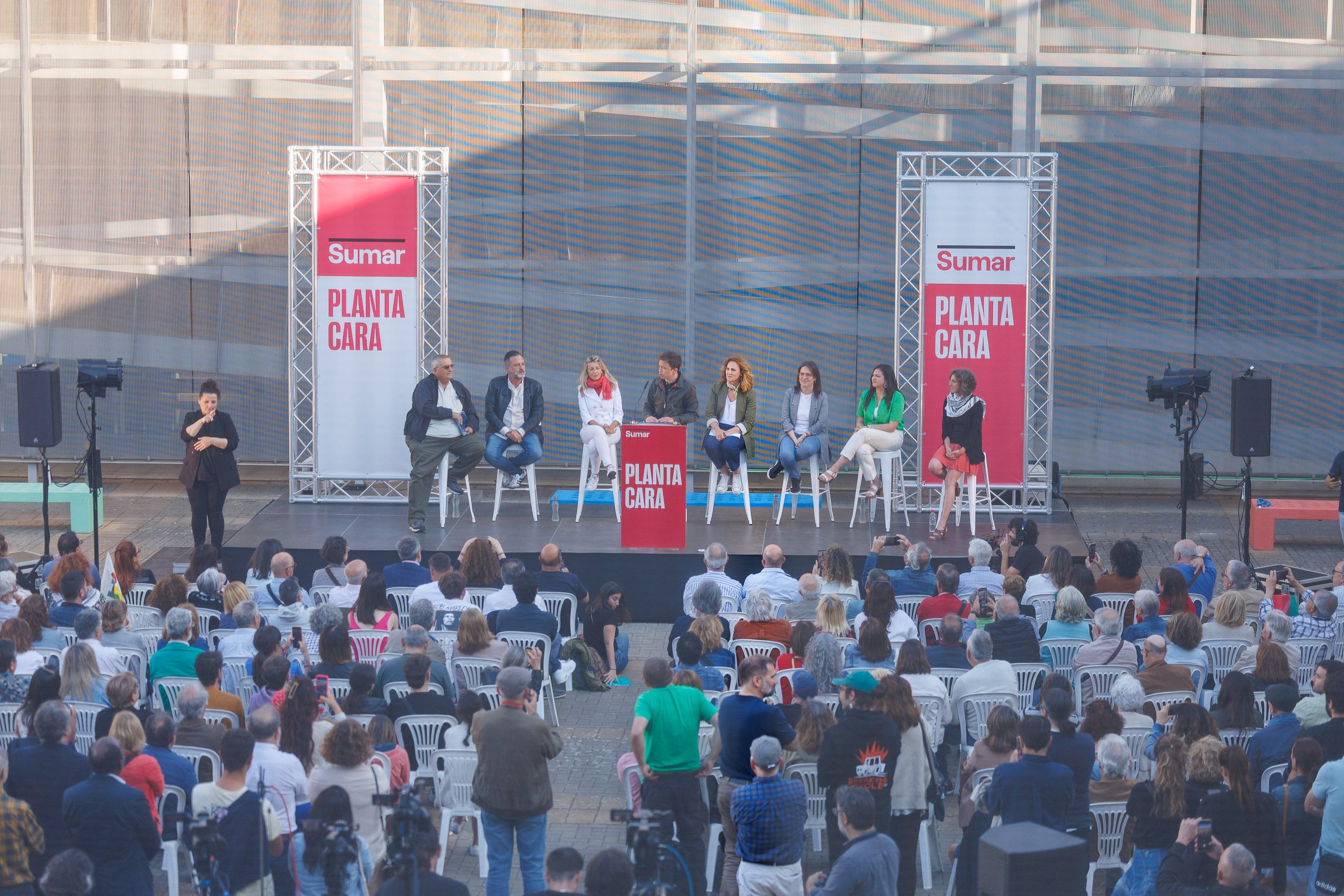 Yolanda Diaz, Iñigo Errejón mitin Sumar Jerez