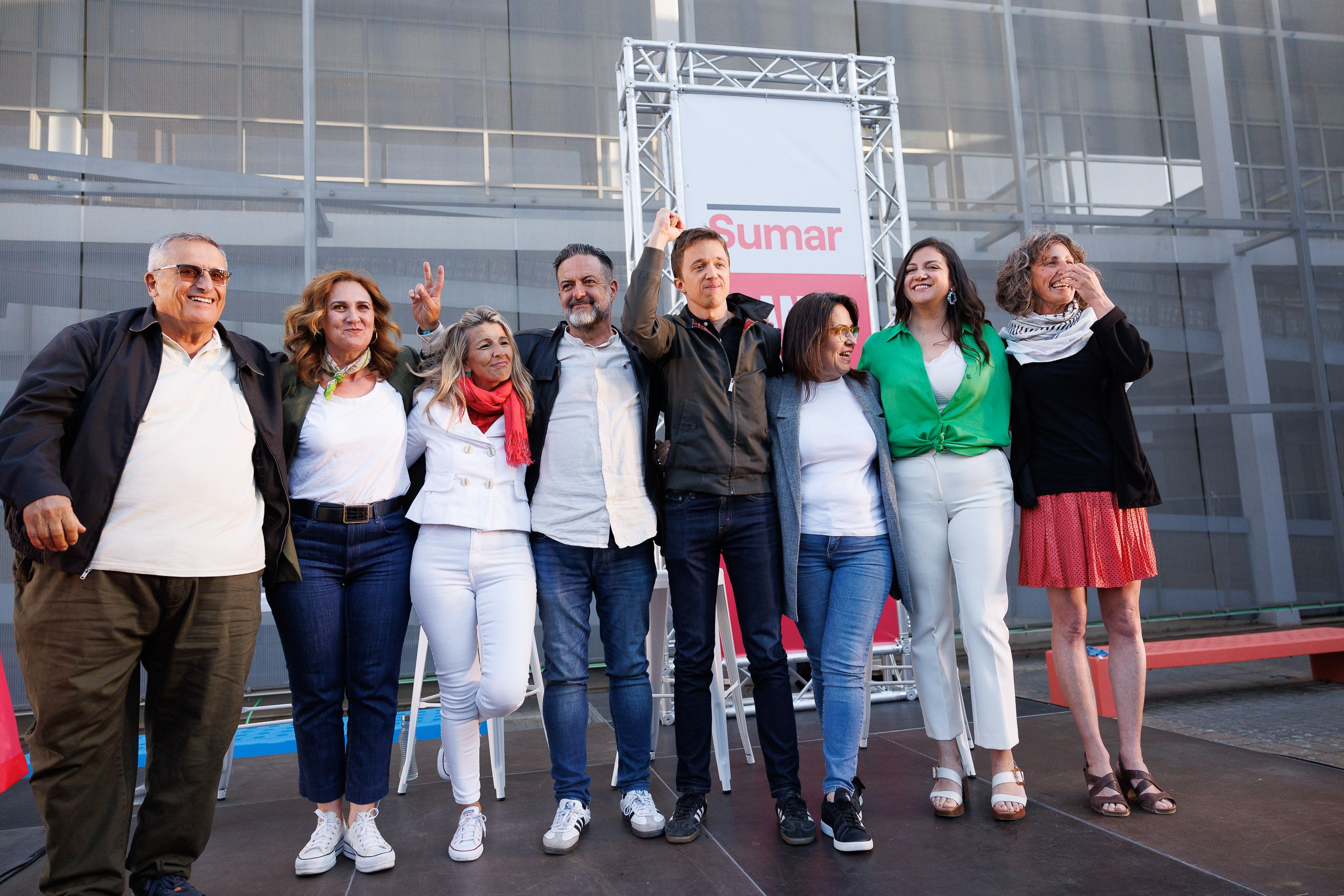 Yolanda Diaz, Iñigo Errejón mitin Sumar Jerez