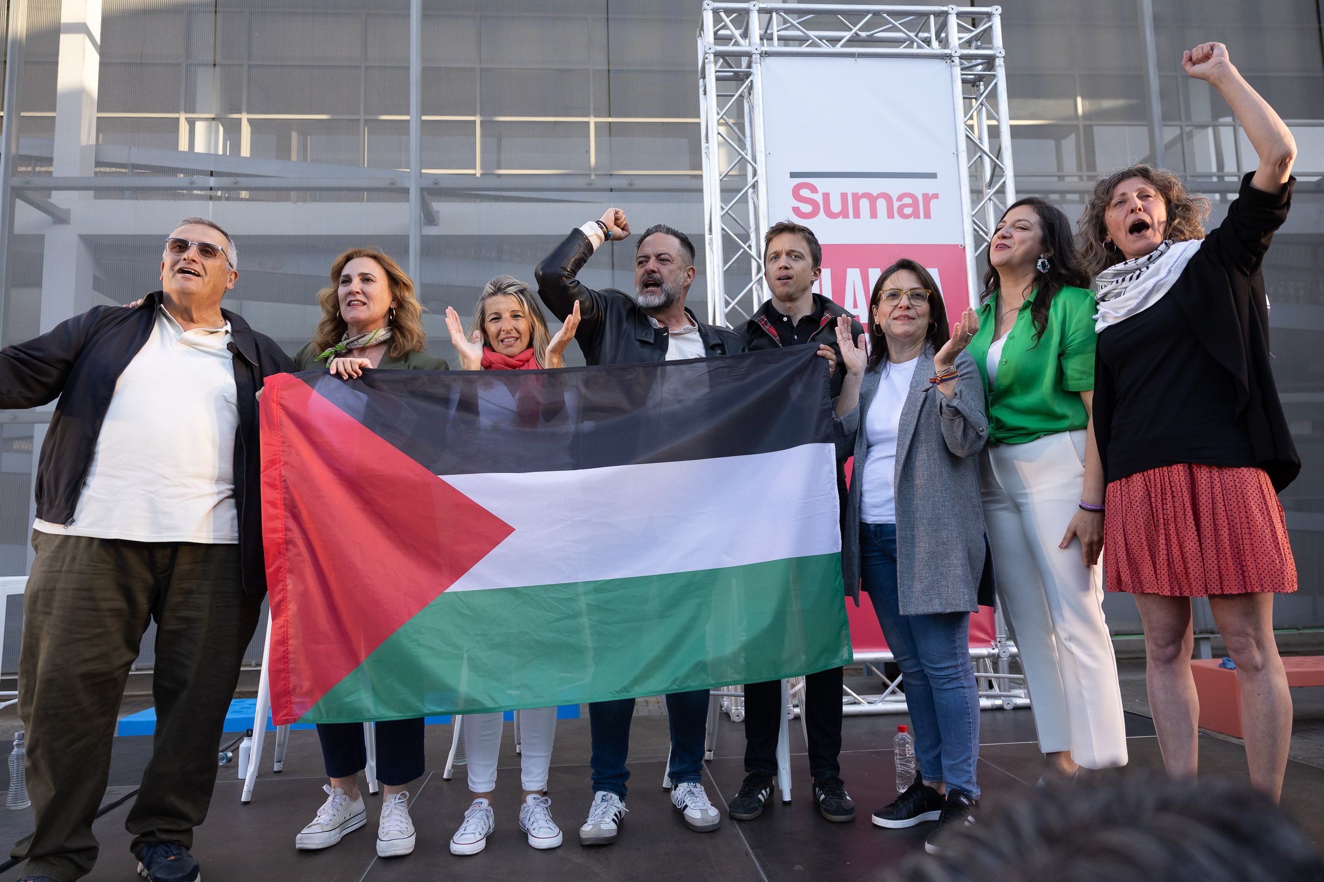 Yolanda Diaz, Iñigo Errejón mitin Sumar Jerez