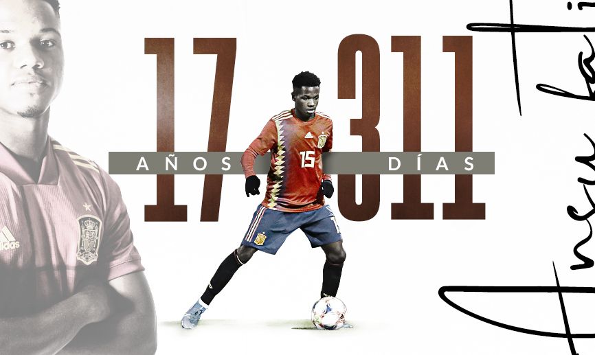 Ansu Fati, goleador en la selección española de fútbol.