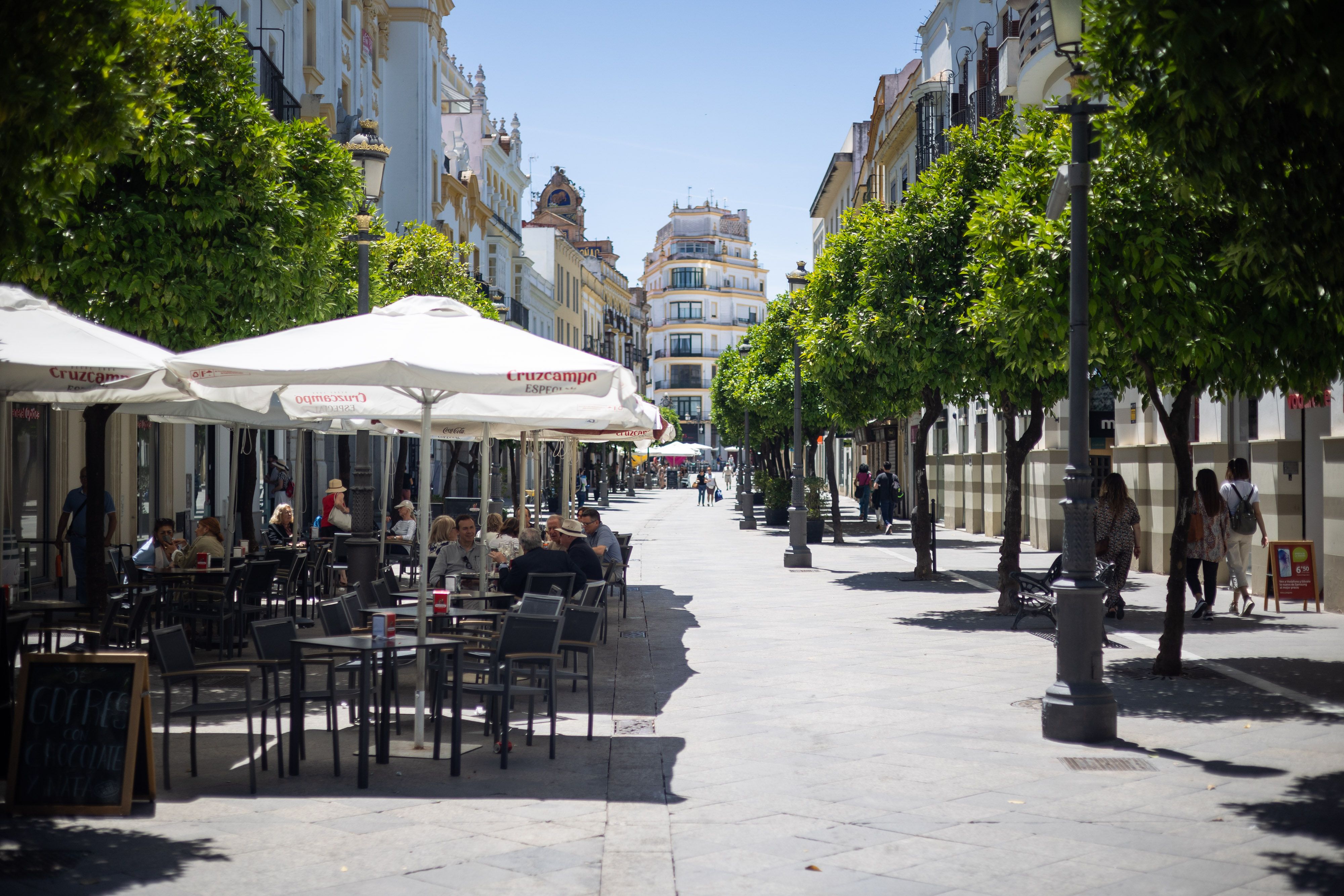 Una imagen de la calle Larga de Jerez.