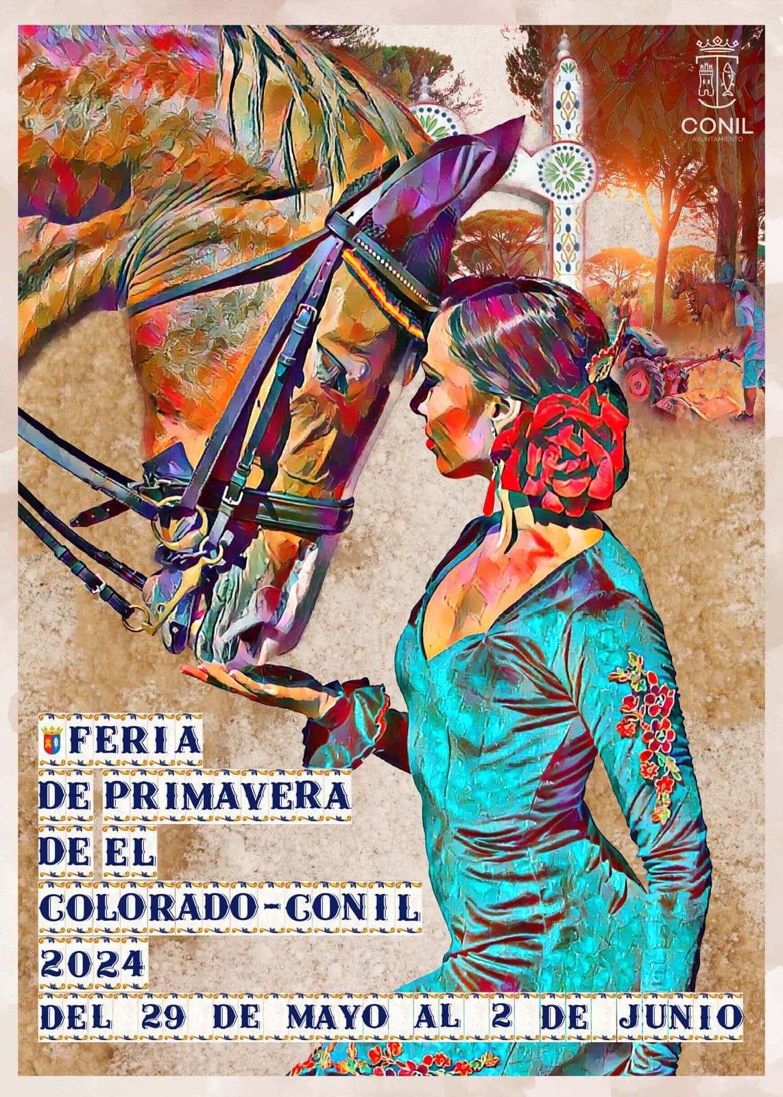 Cartel de la feria de El Colorado.