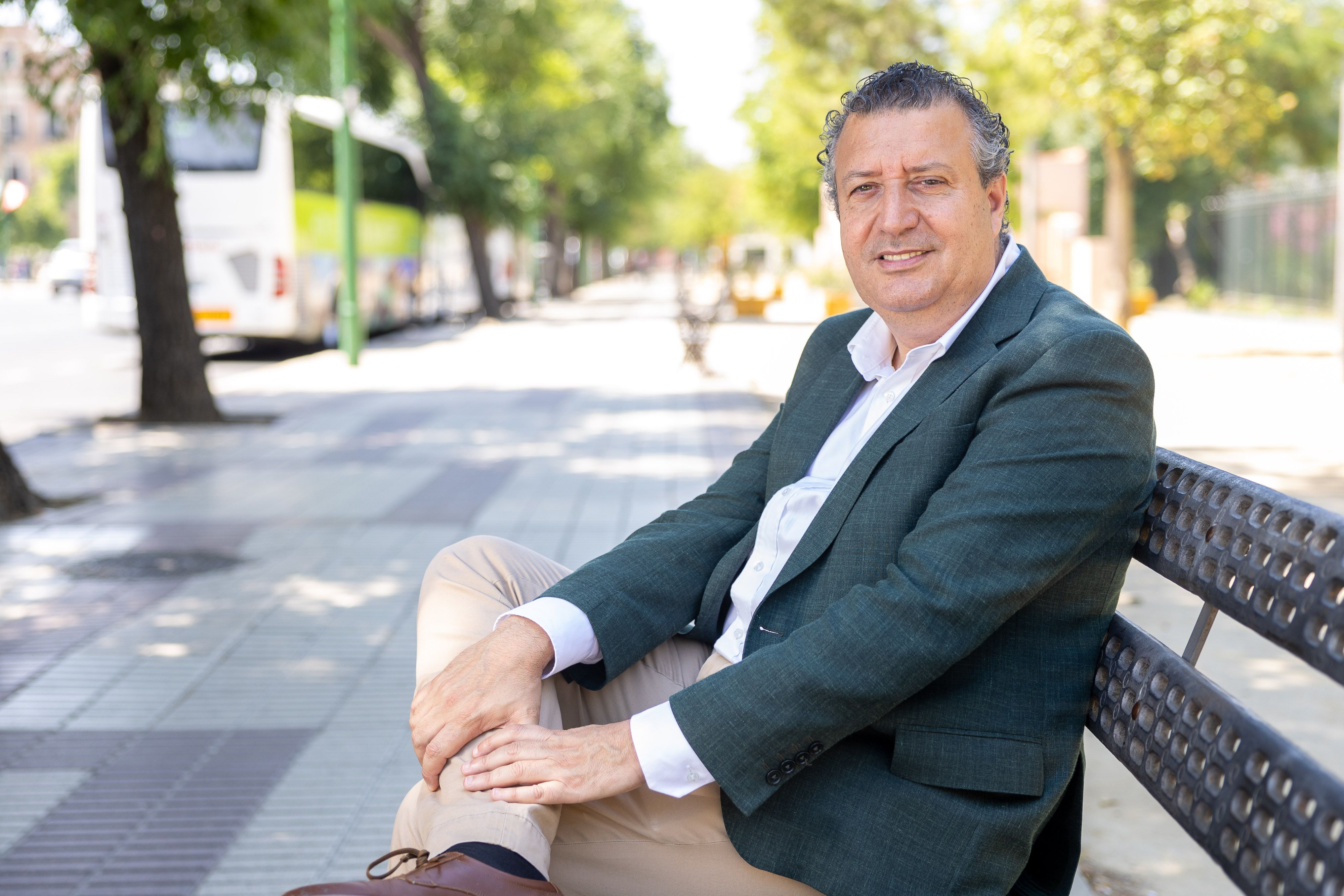 Javier Fernández, tras la entrevista con lavozdelsur.es, este viernes en Sevilla.