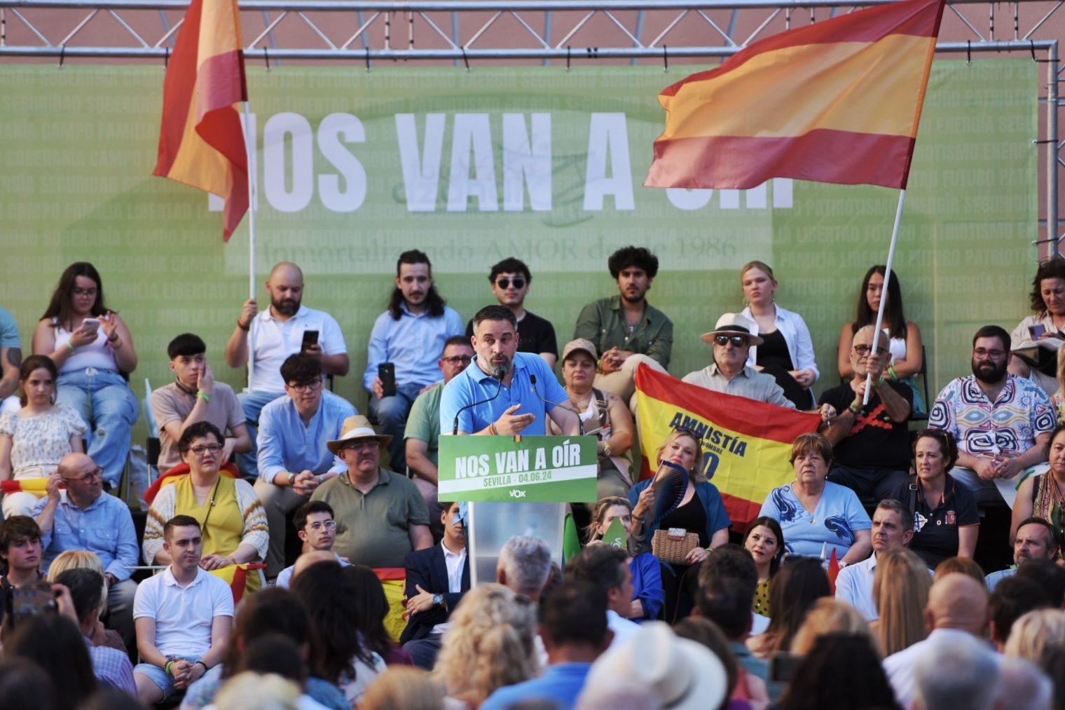 Santiago Abascal en un acto reciente en Sevilla. Santiago Abascal en un acto reciente en Sevilla.