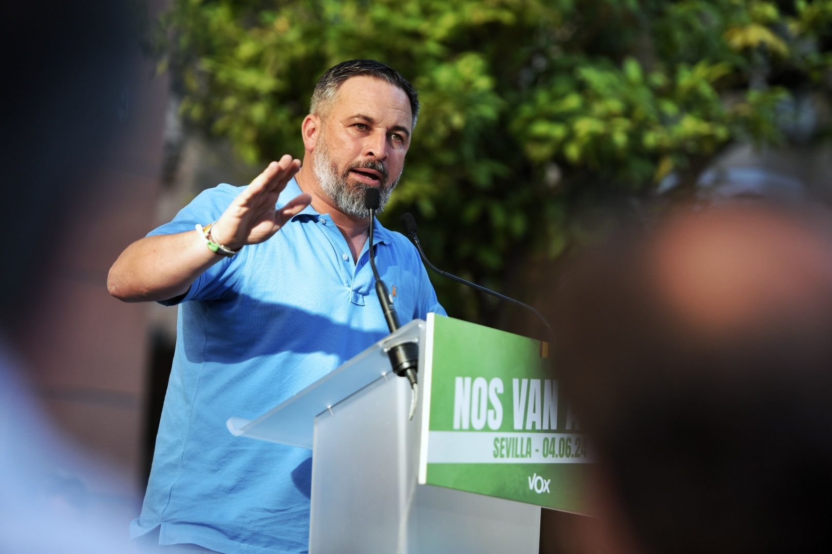 Santiago Abascal durante el acto.