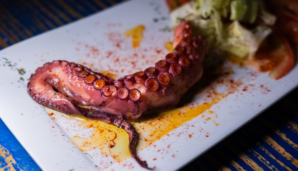Pata de pulpo a la brasa.