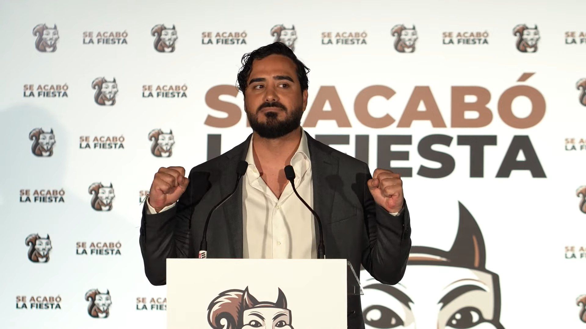 Alvise Pérez, líder de Se acabó la fiesta. La Fiscalía pide su imputación.
