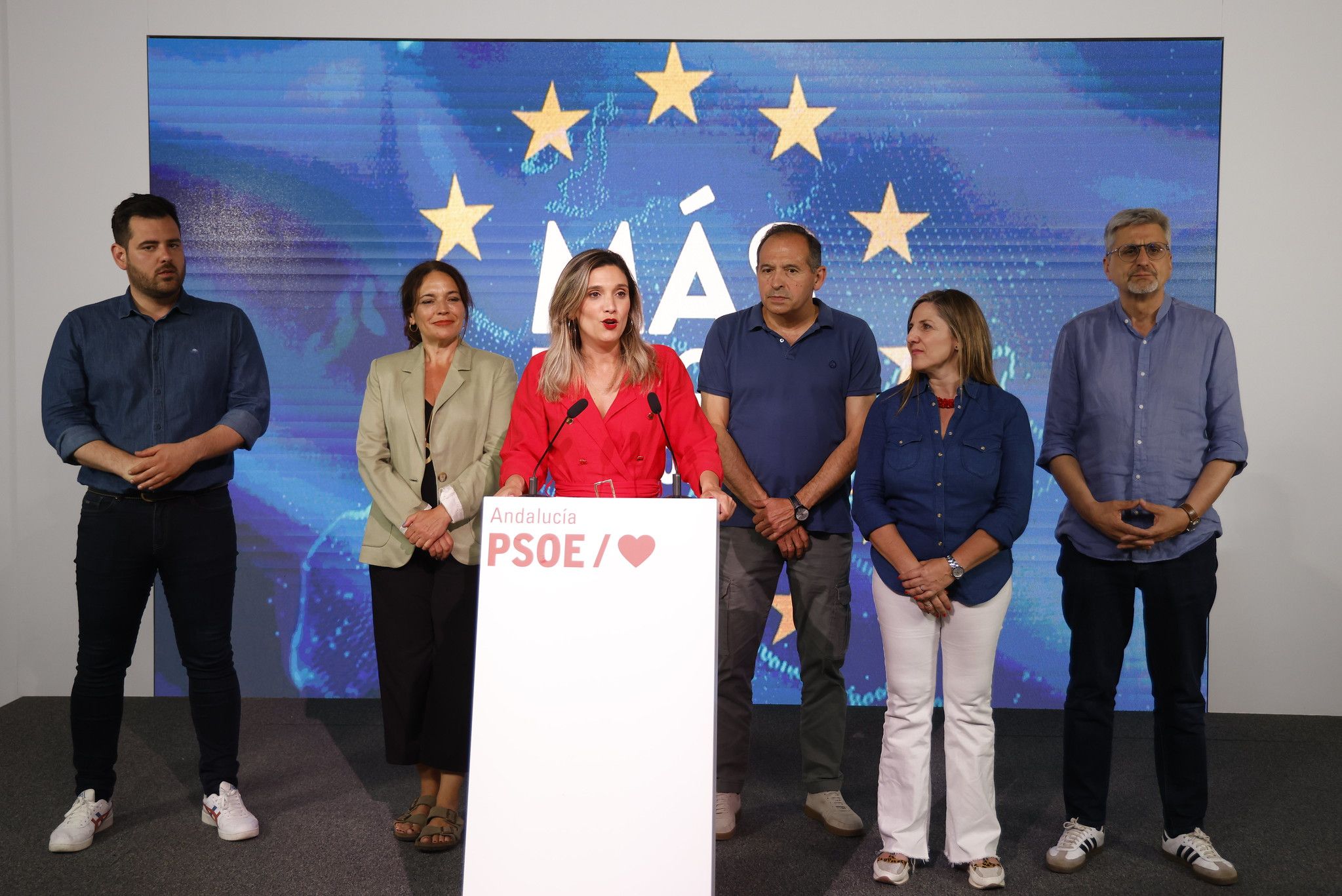 María Márquez comparece, en la noche de este pasado domingo, tras la nueva derrota del PSOE-A, esta vez en las europeas. María Márquez comparece, en la noche de este pasado domingo, tras la nueva derrota del PSOE-A, esta vez en las europeas.