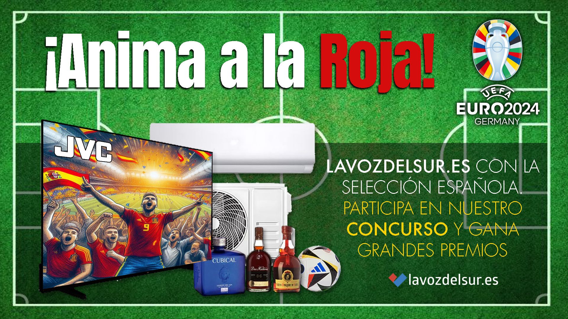Concurso ¡Anima a la 'Roja'! de lavozdelsur.es por la Eurocopa 2024.