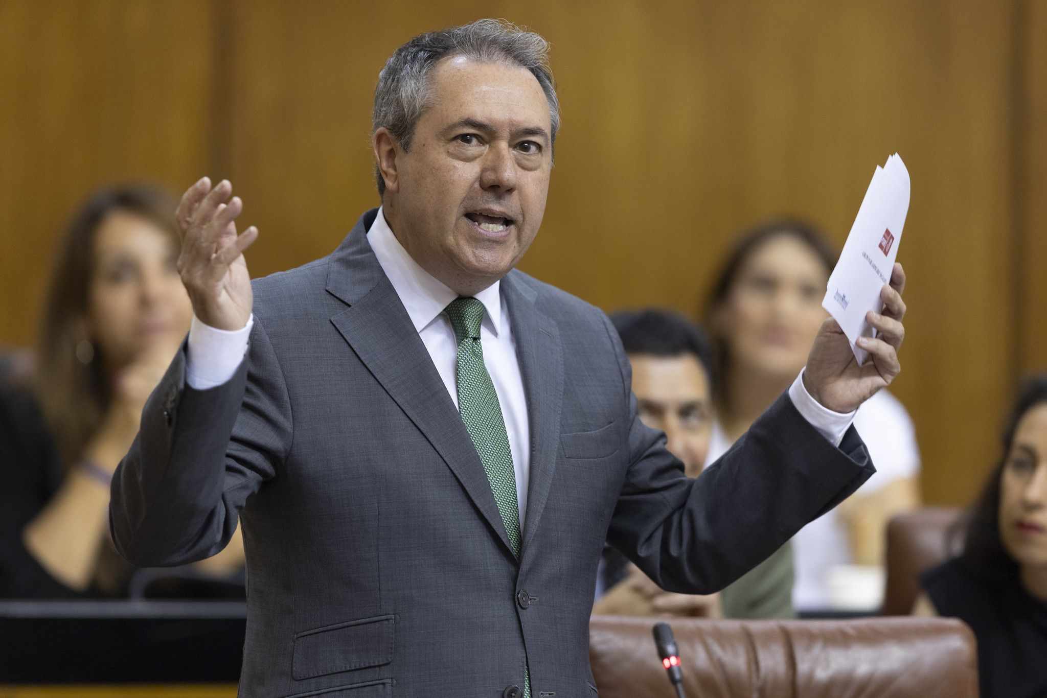 Juan Espadas en el Parlamento de Andalucía. Juan Espadas en el Parlamento de Andalucía.