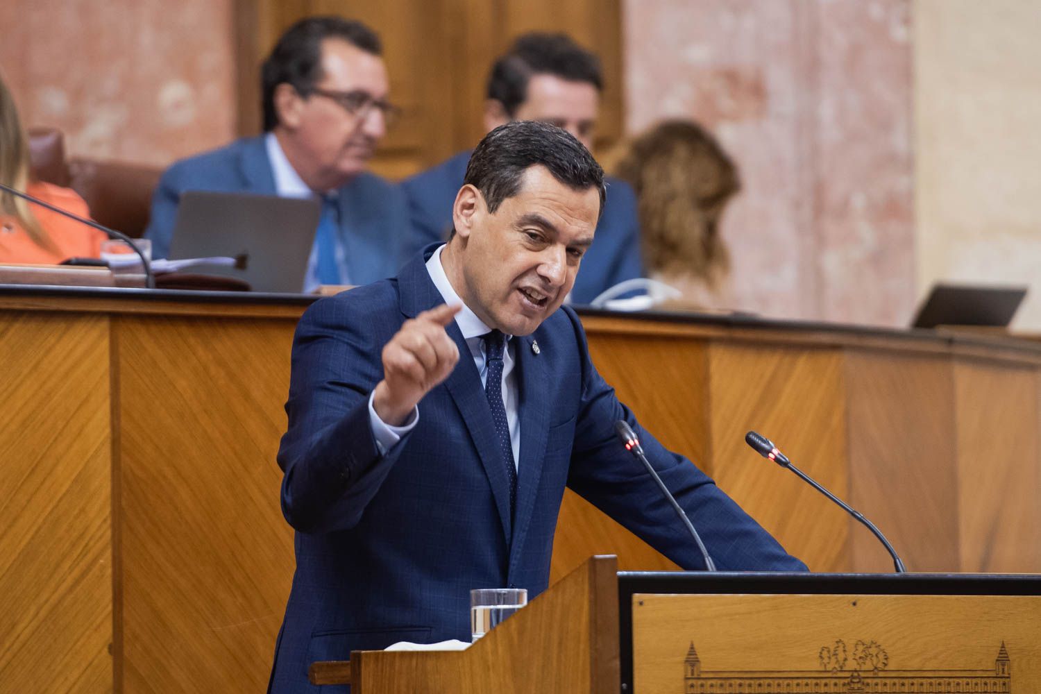 Juanma Moreno en el Parlamento de Andalucía. Juanma Moreno en el Parlamento de Andalucía.