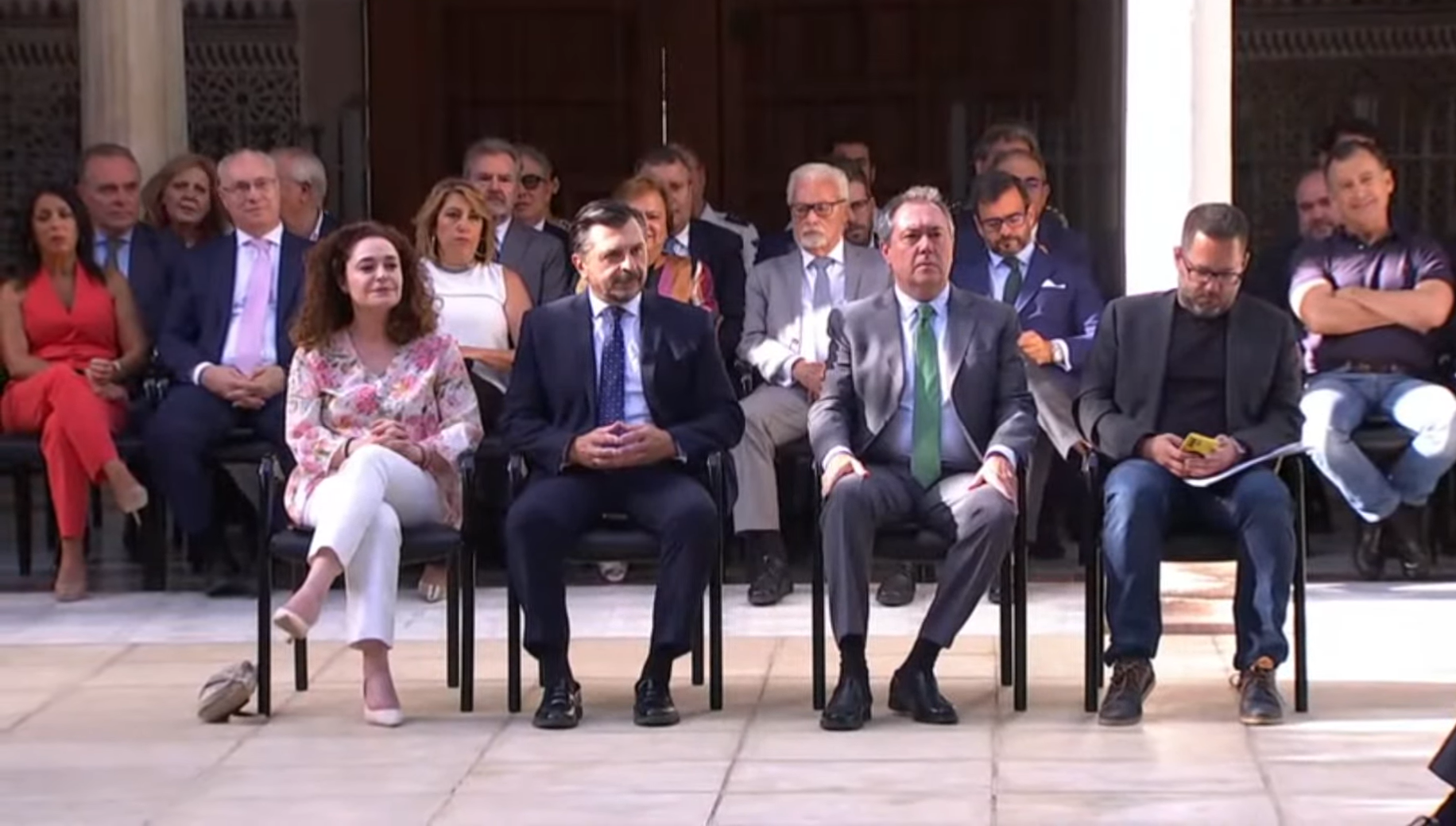 Portavoces de los grupos parlamentarios, a excepción de Vox. Portavoces de los grupos parlamentarios, a excepción de Vox.