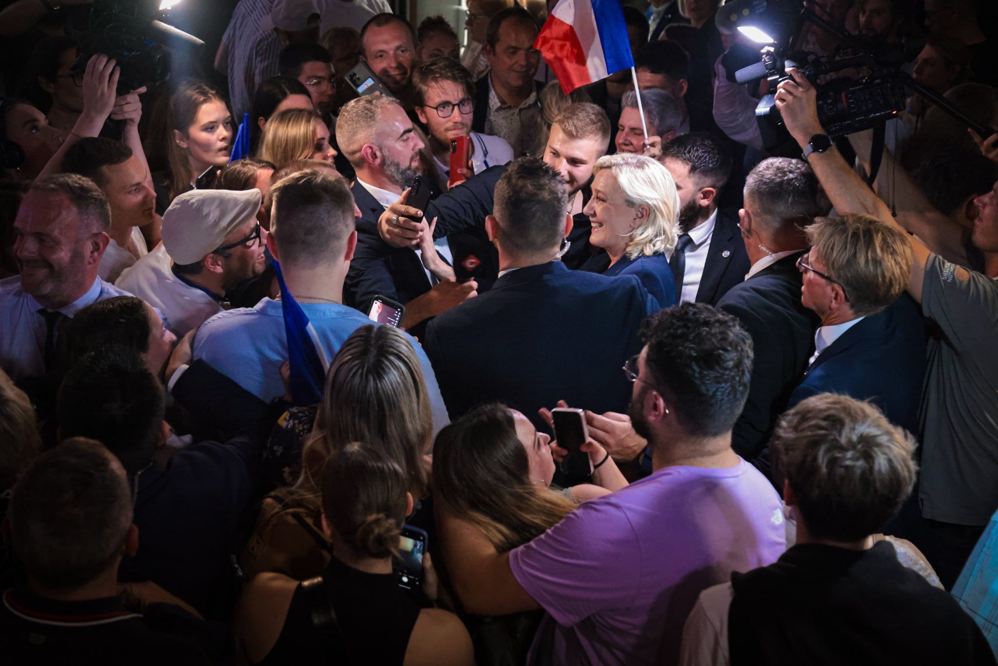 Marine Le Pen, líder de la extrema derecha en Francia.
