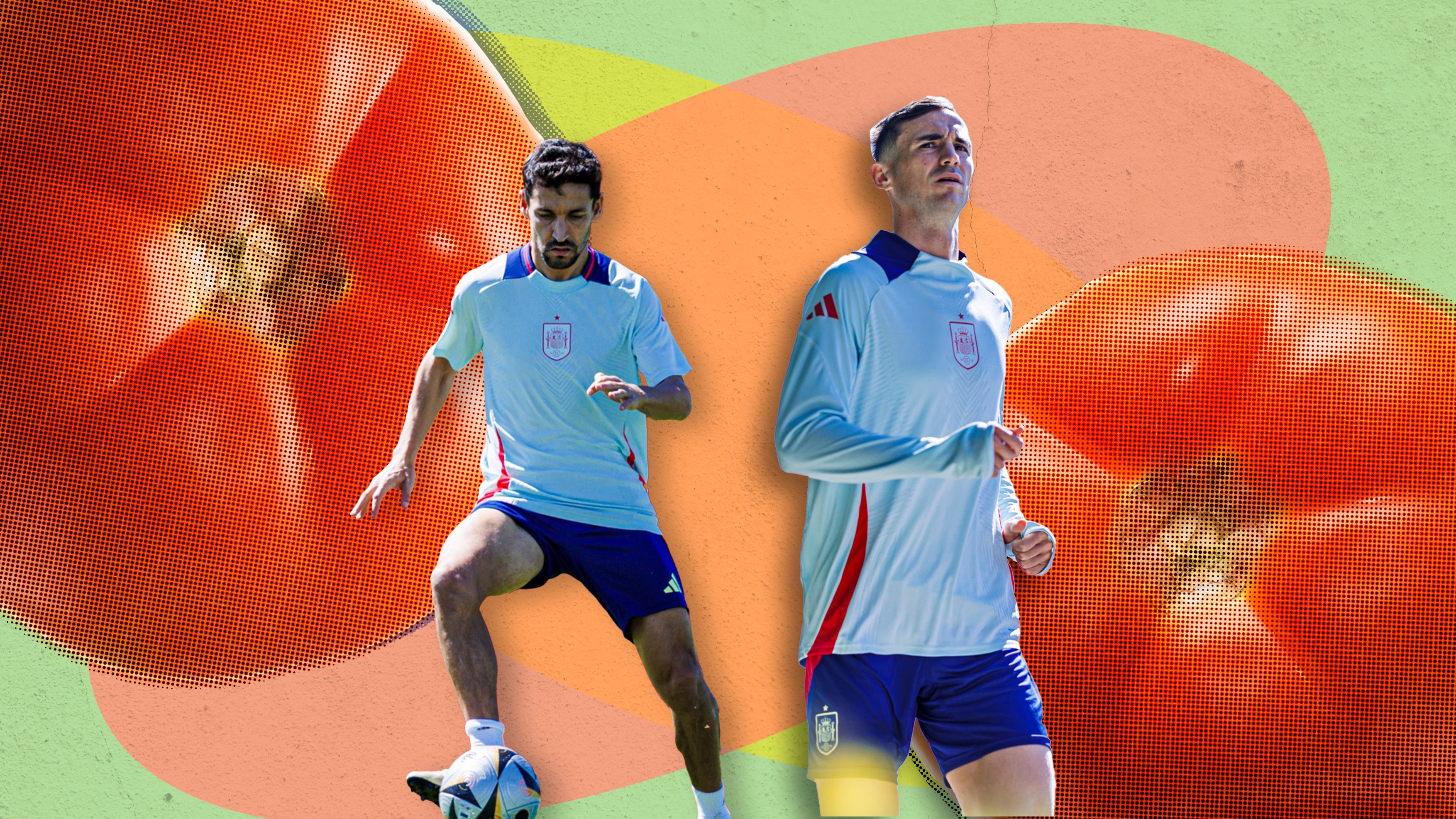 Jesús Navas y Fabián Ruiz, dos futbolistas de Los Palacios que previsiblemente serán titulares ante Francia este martes.