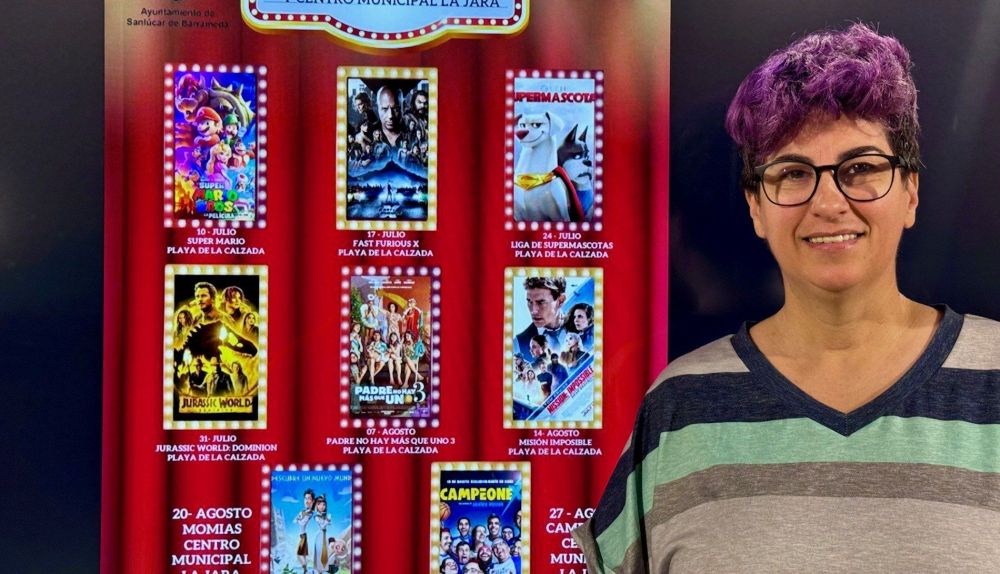 Cartelera del Cine de verano en Sanlúcar.