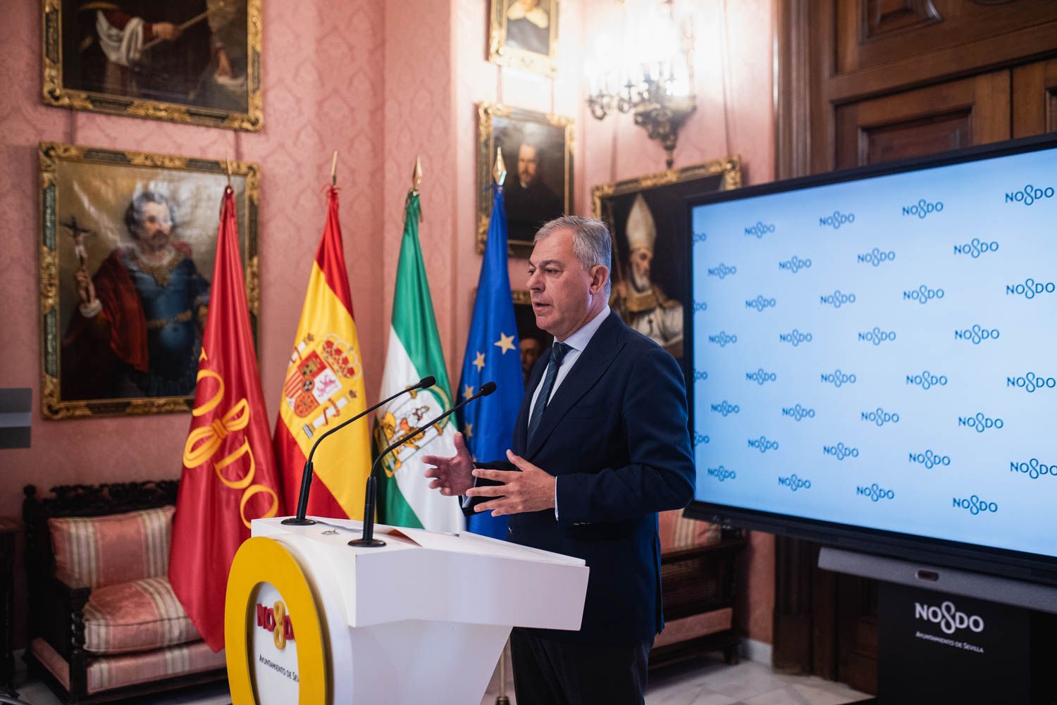 José Luis Sanz, alcalde de Sevilla, en rueda de prensa este martes.