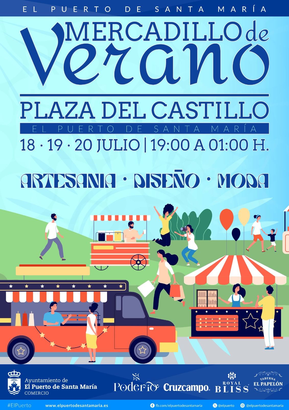 Cartel del mercadillo.