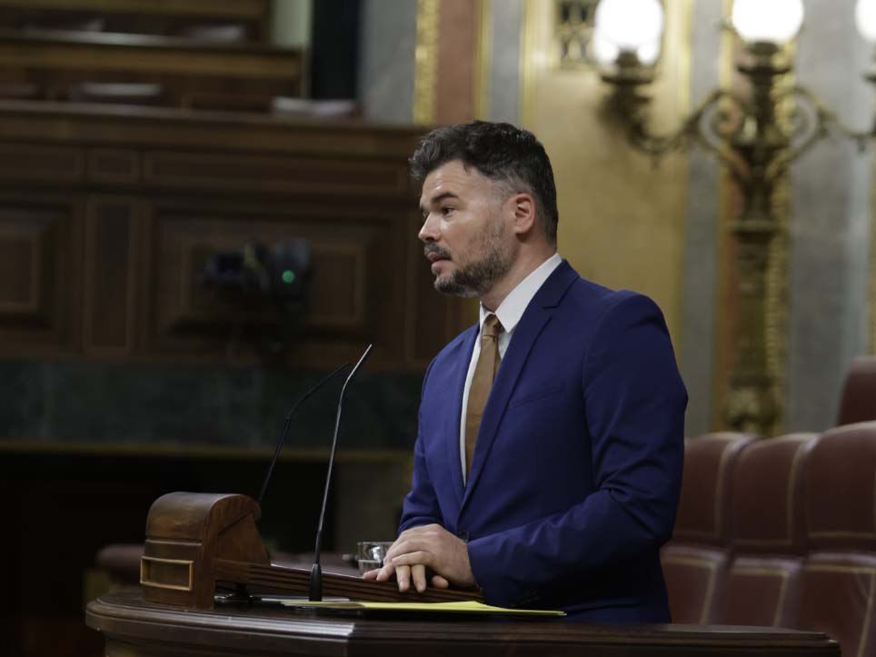 Gabriel Rufián en el Congreso. Gabriel Rufián en el Congreso.
