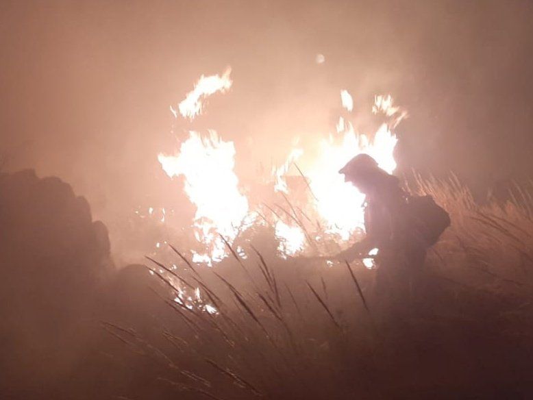 El incendio en el paraje Loma de la Higuera de Pinos Puente, en Granada.