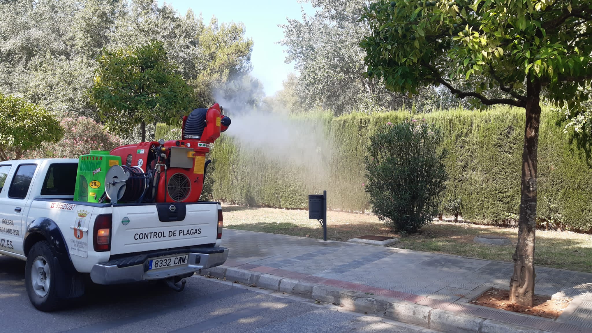 Trabajos de control contra el mosquito transmisor del virus del Nilo en Dos Hermanas.