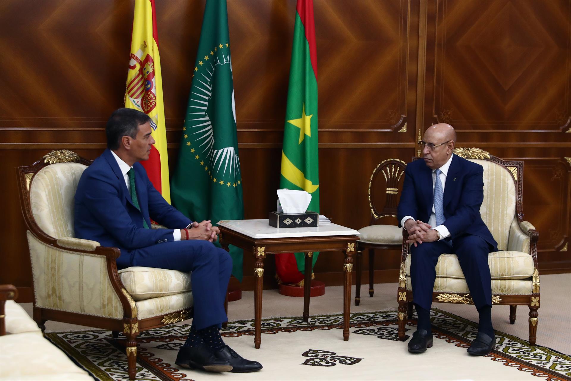 Pedro Sánchez en Mauritania.