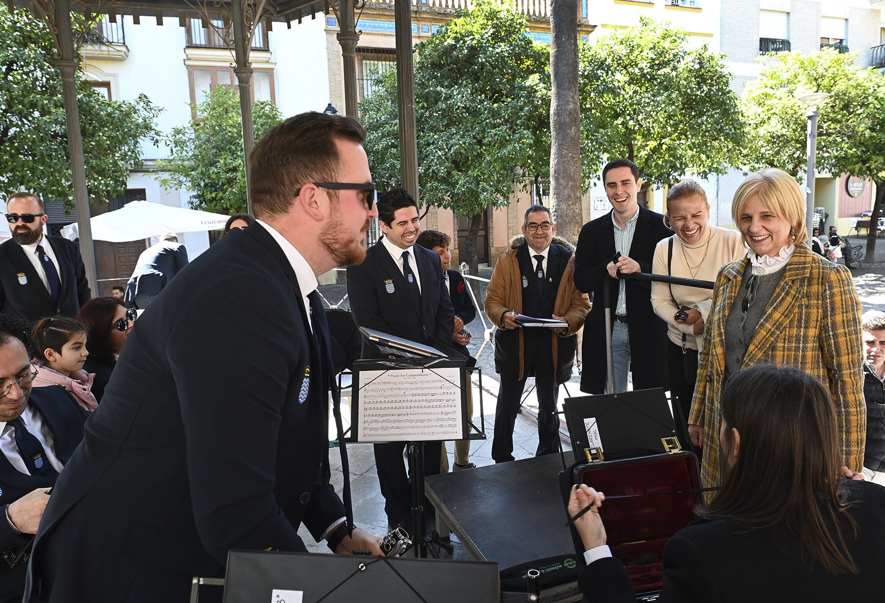 La alcaldesa María José García-Pelayo con la Banda Municipal de Música el pasado año. La alcaldesa María José García-Pelayo con la Banda Municipal de Música el pasado año.