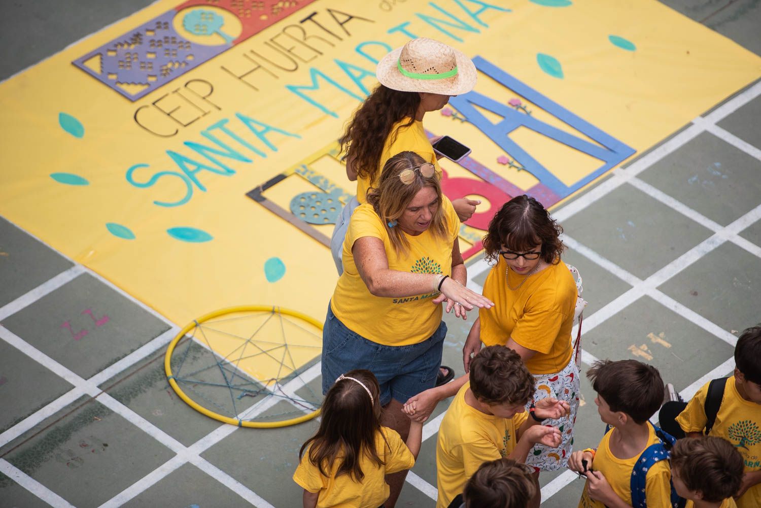 Docentes en un colegio de Sevilla.