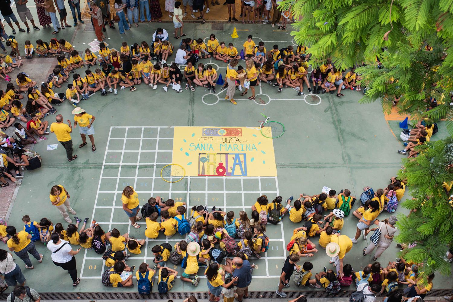 El inicio de las clases en un colegio de Sevilla.