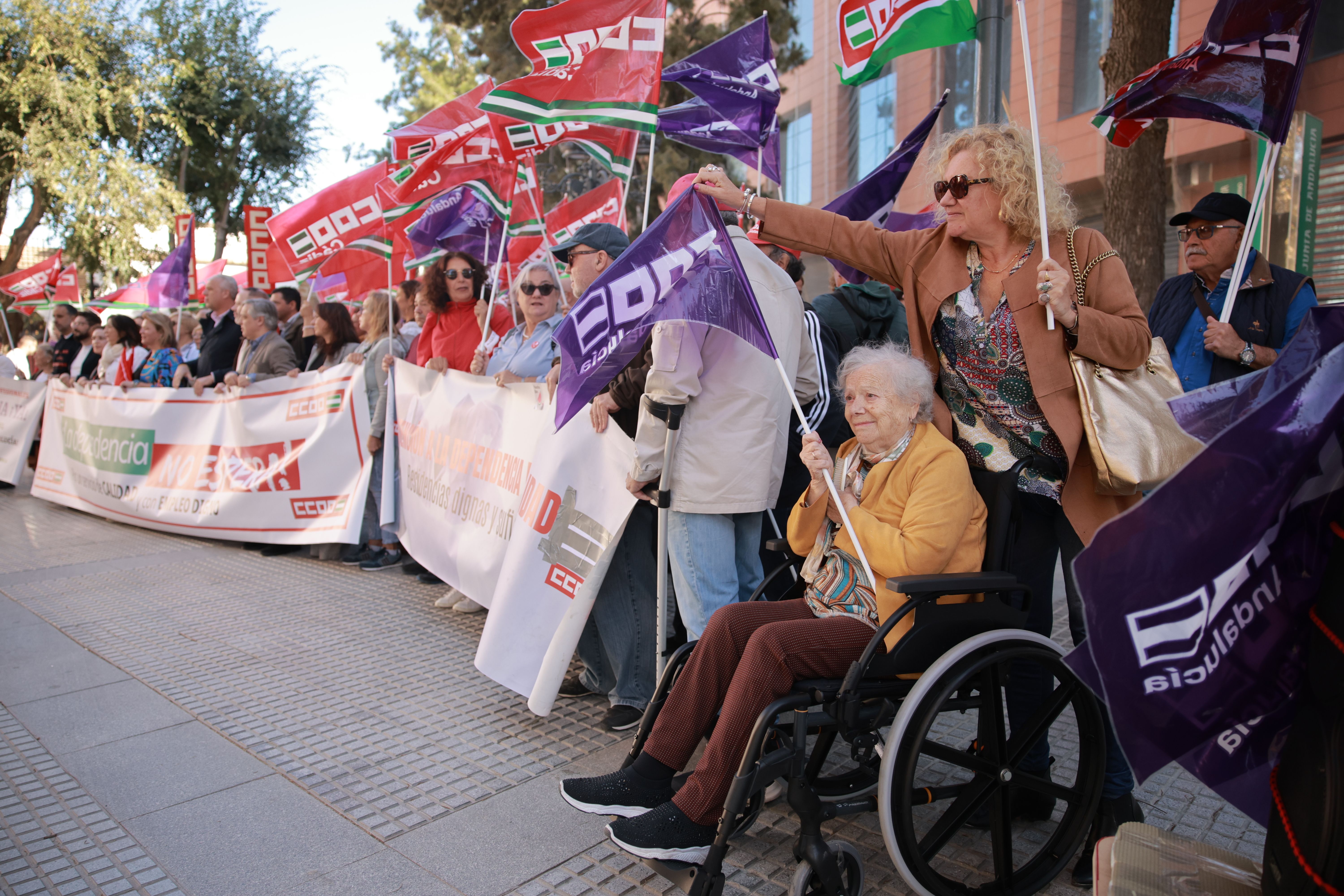 Una manifestación en Cádiz por la dependencia.
