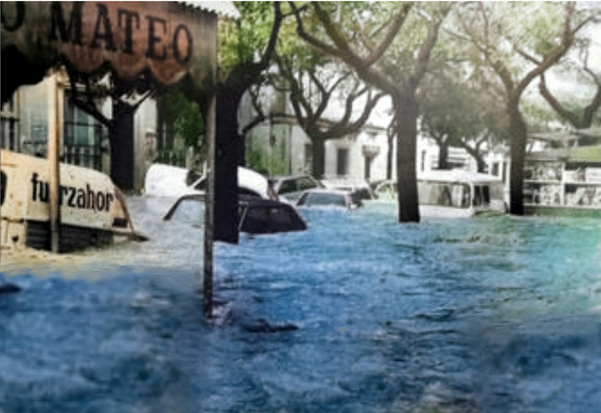 La inundación de 1979 en Jerez en la calle Porvera.
