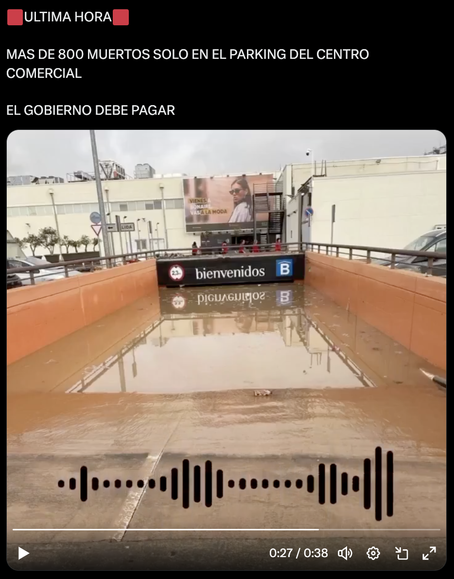 Un bulo sobre el parking de Bonaire afirmaba que había 800 muertos. Un bulo sobre el parking de Bonaire afirmaba que había 800 muertos.