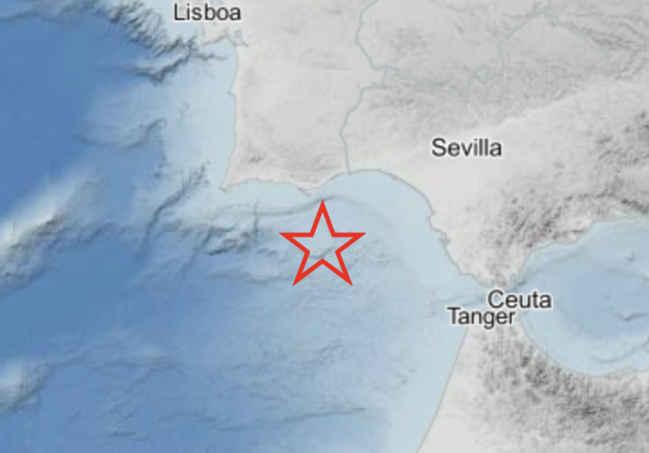 El sismo registrado en el Golfo de Cádiz por el IGN. El sismo registrado en el Golfo de Cádiz por el IGN.
