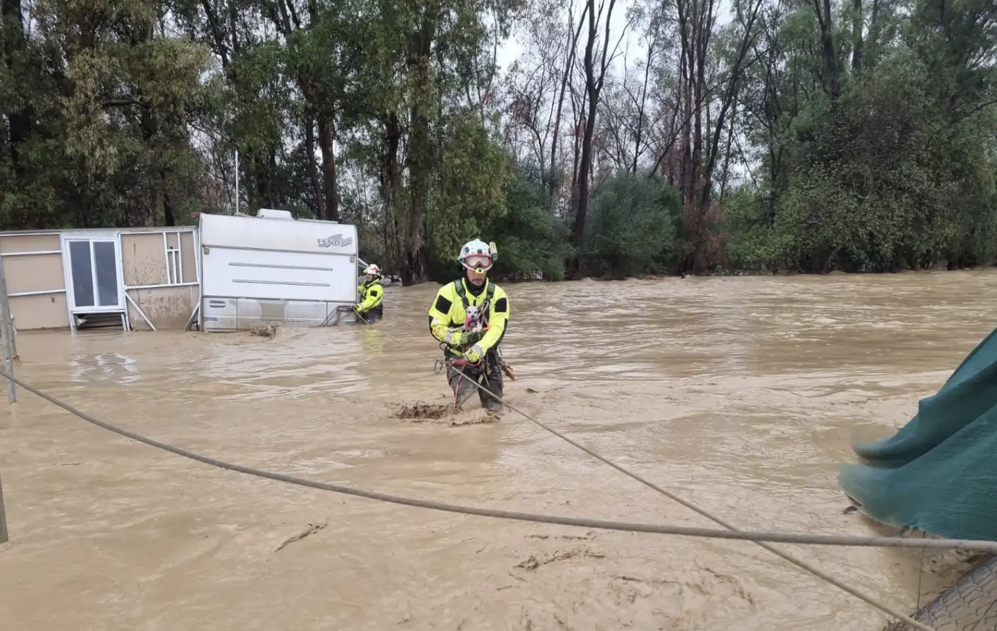 Imágenes de la DANA en la provincia de Málaga hace dos semanas. Moreno pide precaución.